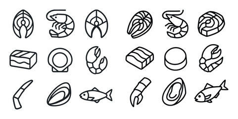 Seafood Icon Grid