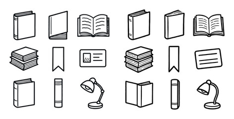 Hand-Drawn Book Icons