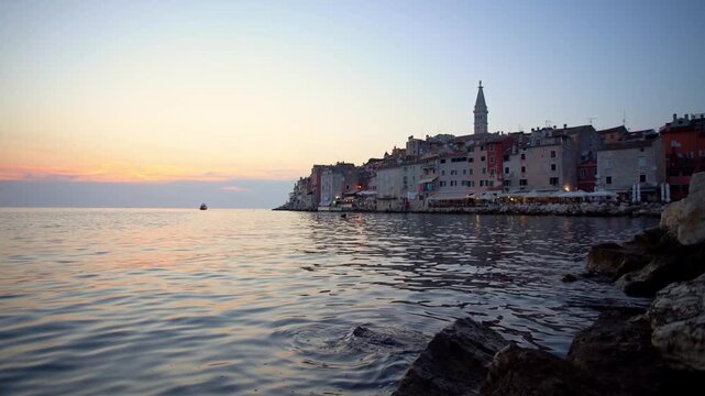 Panoramic view of Rovinj Old Town, Croatia