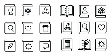 Minimalist Book Icons