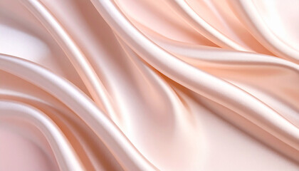 Fototapeta premium smooth silk fabric folds with gentle light reflections, elegant and minimal