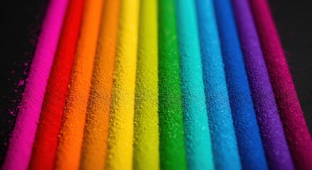 Vibrant rainbow colors flowing together in a spectrum