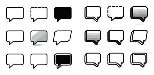 Obraz premium 3D Speech Bubble Icons