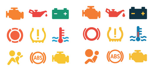 Dashboard Warning Icons