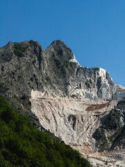 Erosion And Excavation Ruining The Marble Mountain In Carrara 