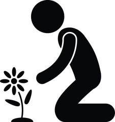 Man with Flower Tree