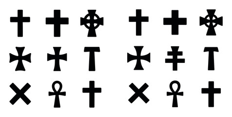 Obraz premium Crosses Icon Grid