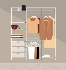 Wardrobe storage system, wardrobe filling.