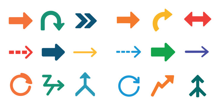 Colorful Arrow Icon Set