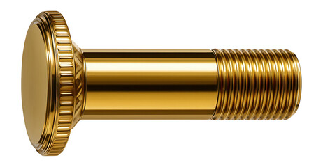 Brass flange bolt with a polished finish for decorative metalwork.
