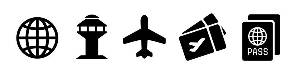 Airport icon. Airport icon set