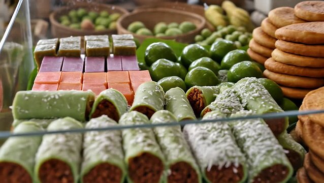 Traditional Market Display of Jajanan Pasar