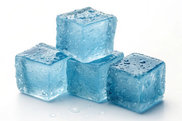 ice cubes isolated on white