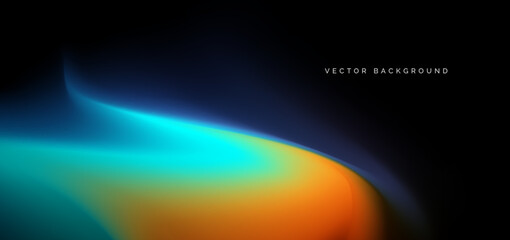 Orange and blue gradient on dark background. You use can banner, brochre, presentation.