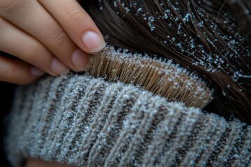 Close-up of person brushing a horse’s mane in a tidy, well-kept stable