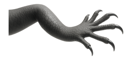 Homologous structures: lizard limb with clawed digits and scaly skin