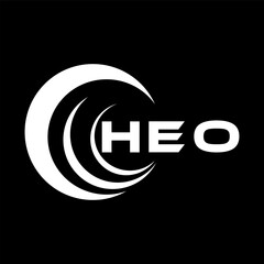 HEO letter design. HEO letter technology logo design on a Black background. HEO Monogram logo design for an entrepreneur and business	