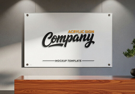 Acrylic Sign Mockup
