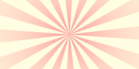 Candy striped background. Christmas sweet texture. Spiral pink pattern of rays.