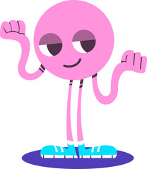 Geometric Comic Character