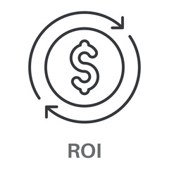 Simple  Return on Investment Design Icon, Simple Style Design Inspiration For Any Logos Interface And Purpose