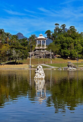 Panoramic view of Quinta da Boa Vista, public park on Rio de Janeiro, Brazil