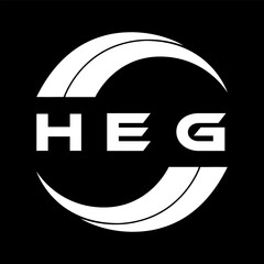 HEG letter design. HEG letter technology logo design on a Black background. HEG Monogram logo design for an entrepreneur and business