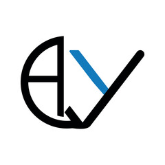 ay letter logo design, vector illustration.	