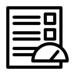 Business Scorecard Line Icon, Performance Evaluation