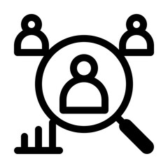 Competitive Analysis Line Icon, Market Evaluation