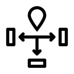 Market Positioning Line Icon, Business Branding