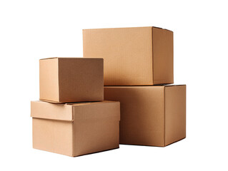 Four cardboard boxes stacked