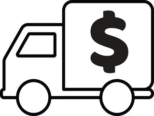 Dollar Icon Cash Coins Money Management Financial Growth Concept Design Vector Illustration