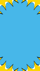 Abstract Explosion Speech Bubble: A dynamic comic-style speech bubble in an eye-catching composition for attention, with a vibrant and creative design