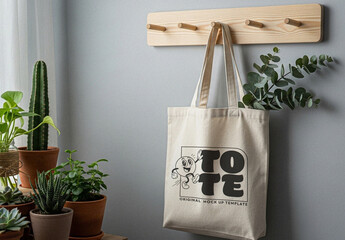 Fabric Tote Bag Mockup
