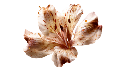 Beautiful alstroemeria flower with delicate petal details