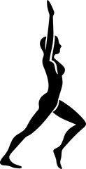 Yoga Poses Silhouette – Female Workout Vector Illustration on White Background