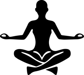 Yoga Poses Silhouette – Female Workout Vector Illustration on White Background