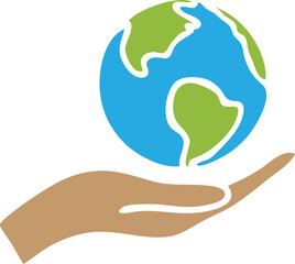 hand holding earth