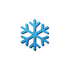 Blue snowflake design with geometric pattern on black background vector art illustration