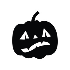Halloween Pumpkin silhouette vector design isolated on white background.