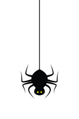 Vector Spider Silhouette . Halloween spider silhouette vector design isolated on white background.
