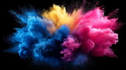 Explosive Colorful Powder Burst