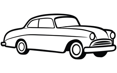 Classic Car Outline, vintage car