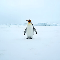Obraz premium emperor penguin in antarctica,Penguin on Ice - Arctic Animal Photography Wallpaper HD.png