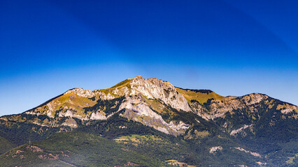 French Pyrénées mountain chain fom aerial view