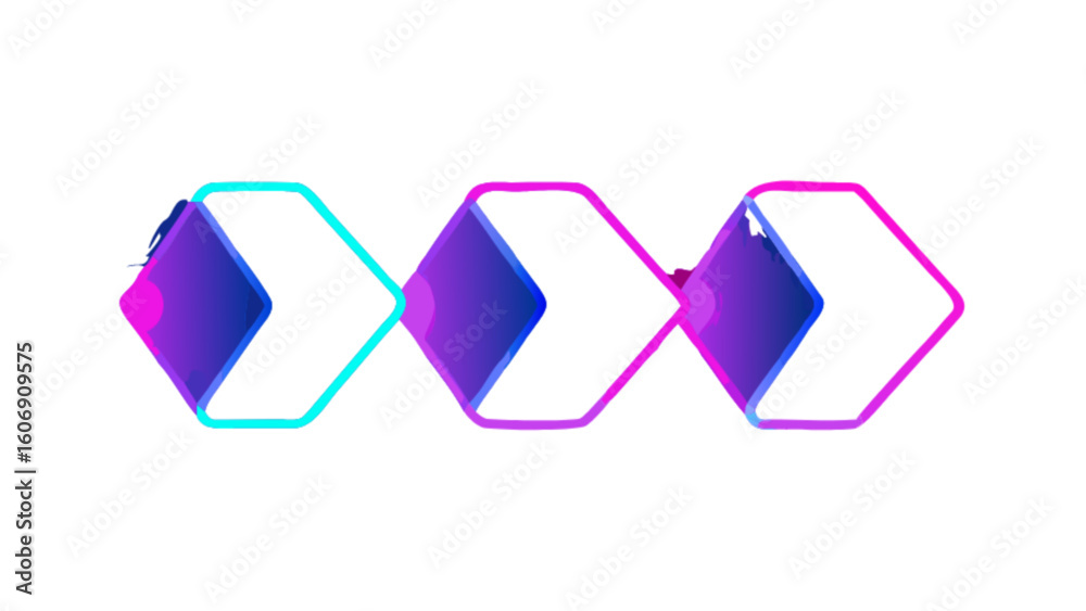 Fototapete abstract colorful geometric shapes design element for graphic design and creative presentations 3d r