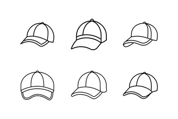 cap design line art vector illustration