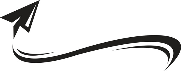 Paper plane vector icon set. Origami paper airplane illustration isolated outline