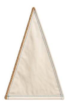 Traditional canvas sail with rope luff and bolt rope foot
